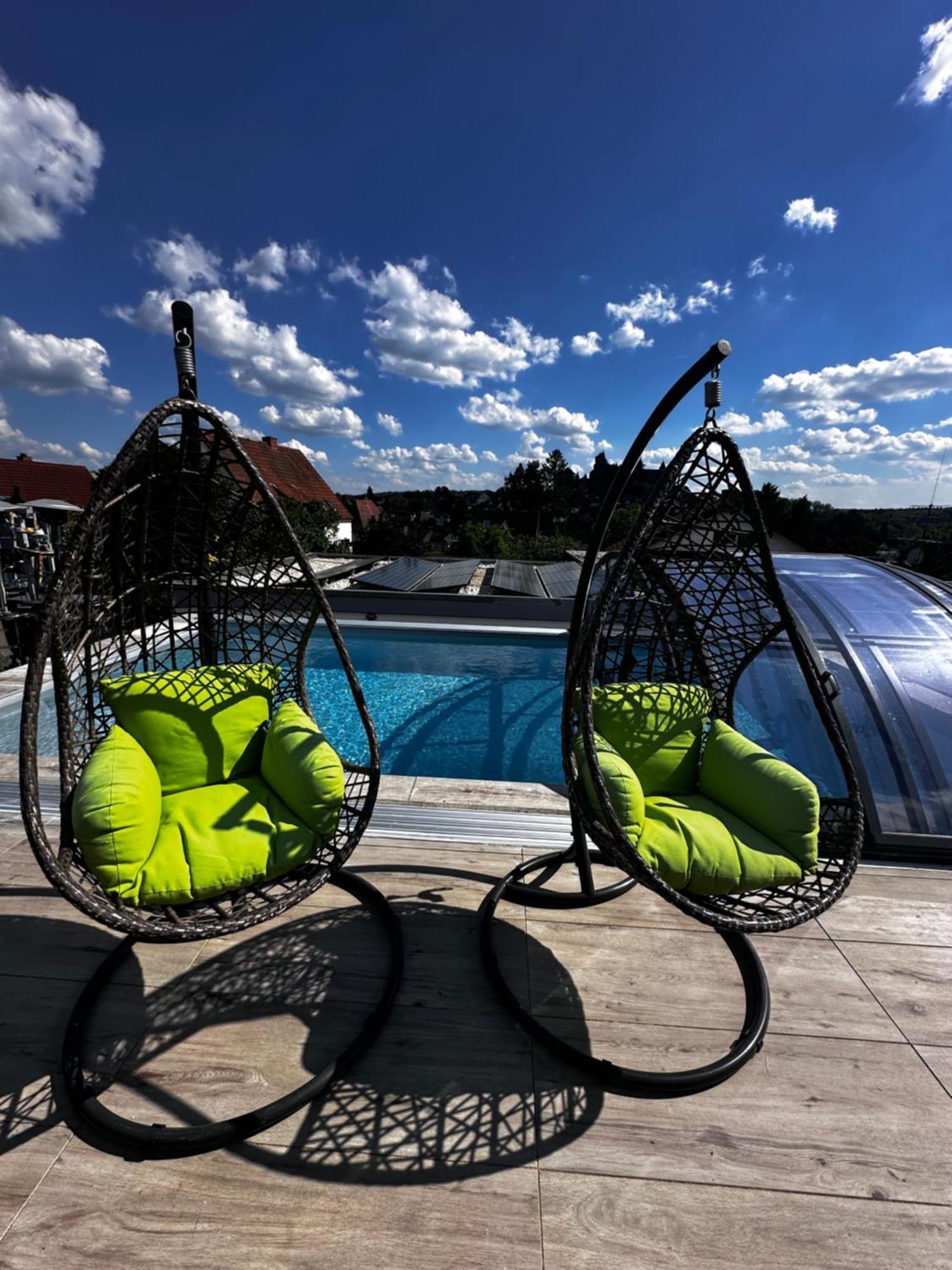 Ferienwohnung Schlossblick - 4 Sterne Sauna Pool Whirlpool Exklusiv Браунфельс Экстерьер фото
